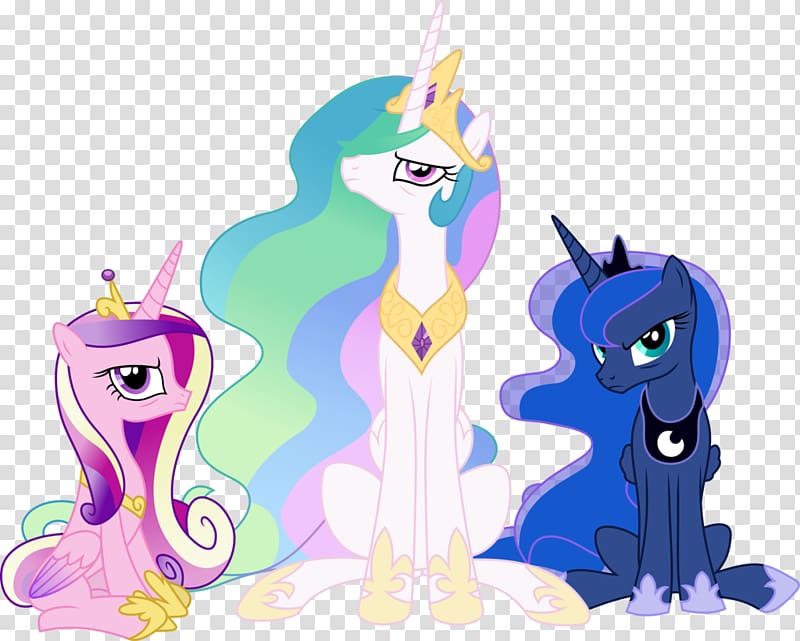 Twilight Sparkle Princess Celestia Princess Luna Pony Princess Cadance, Three Princesses transparent background PNG clipart