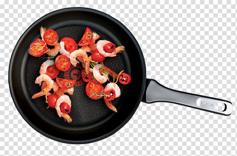 Frying pan Tefal Non-stick surface Cookware Tableware, wok transparent background PNG clipart