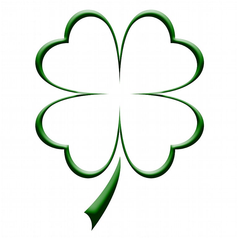 Four leaf clover isolated on Transparent background. St. Patrick's Day.  Cute green icon. PNG 21079547 PNG