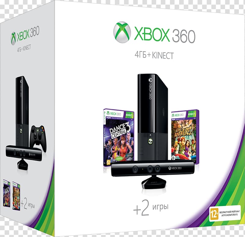 Kinect Adventures! Kinect Sports Microsoft Xbox 360 E Microsoft Xbox 360 4GB Kinect, transparent background PNG clipart