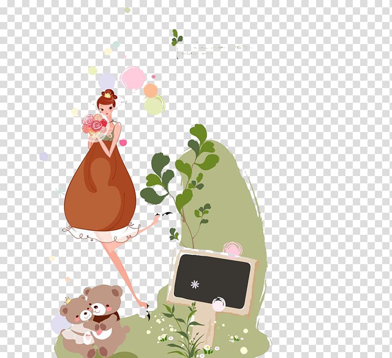 Wedding Cartoon Contemporary Western wedding dress, Cartoon wedding transparent background PNG clipart