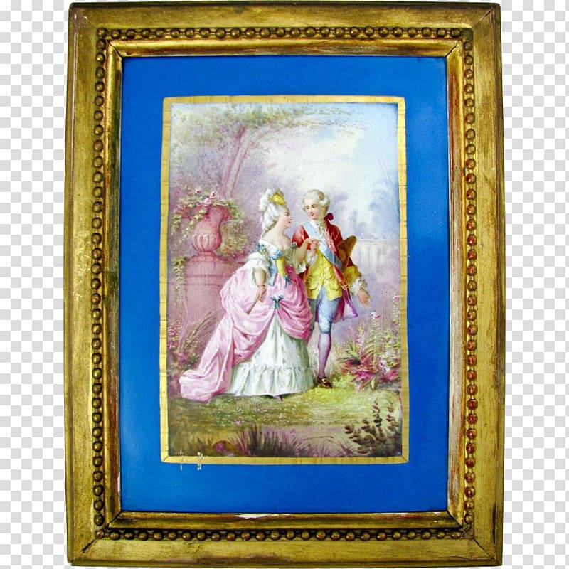 Work of art Painting Frames Art museum, hand-painted couple transparent background PNG clipart