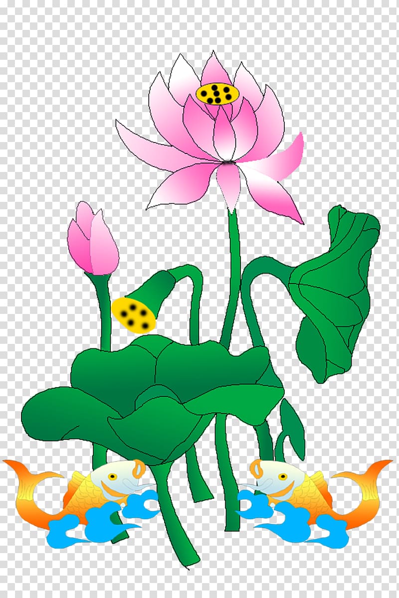Koi Carp , Chinese wind, lotus and carp transparent background PNG clipart