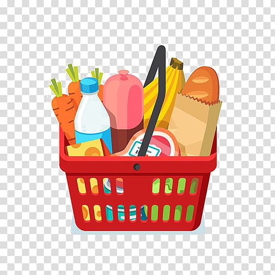 supermarket shopping basket transparent background PNG clipart