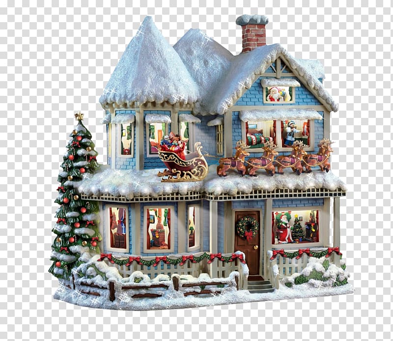 A Christmas Story House A Visit from St. Nicholas Santa Claus Christmas village, cottage transparent background PNG clipart