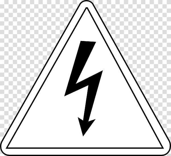 Bliksembeveiliging Electric potential difference Triangle Surge protector, caution plate transparent background PNG clipart