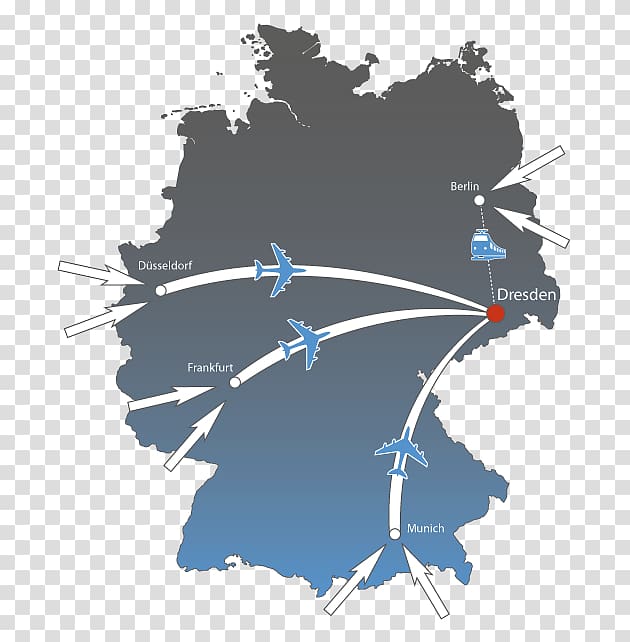 Germany graphics illustration, direct flight map transparent background PNG clipart