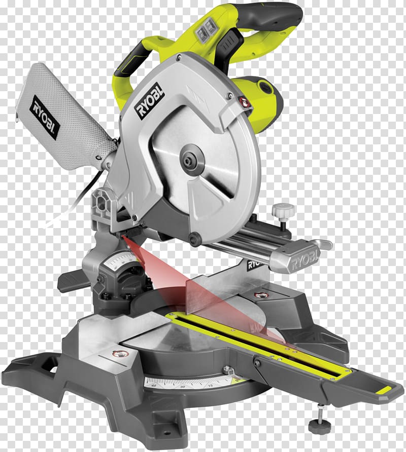 Ryobi EMS254L compact sliding mitre saw Hardware/Electronic Miter saw Tool, others transparent background PNG clipart