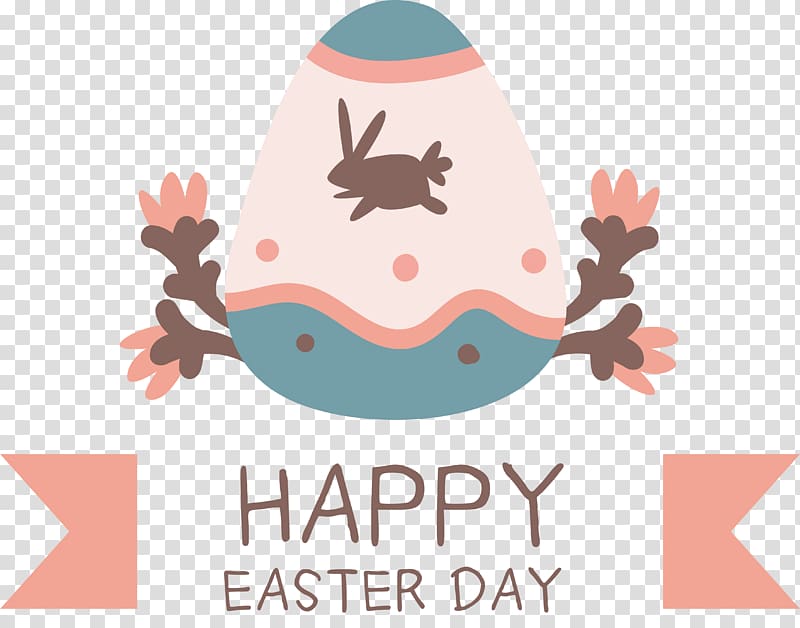 Easter Illustration, Cartoon cute Easter label transparent background PNG clipart