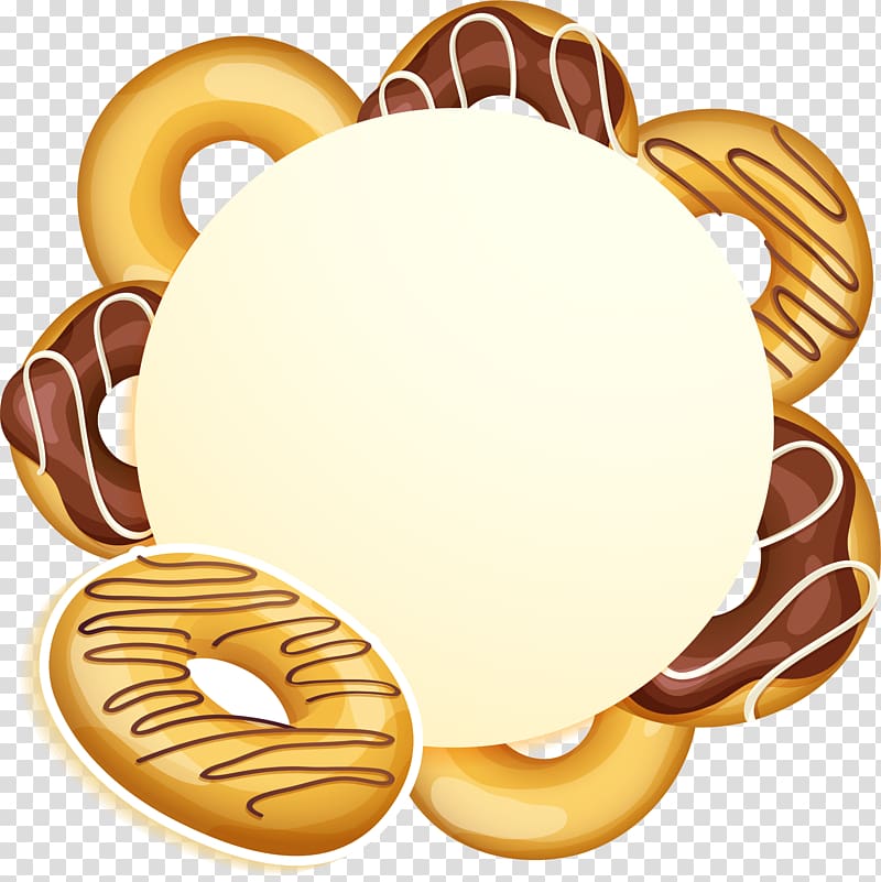 Bakery Cookie, Yellow Simple Biscuits Circle Border Texture transparent background PNG clipart