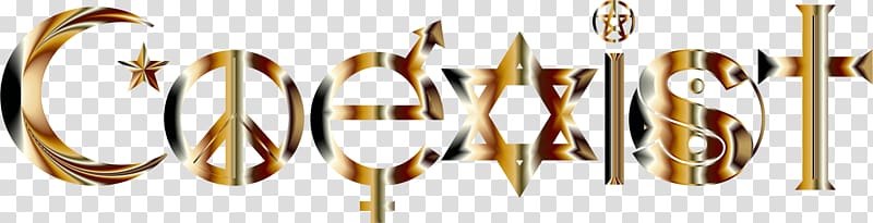 Coexist Symbols of Islam Christian symbolism , Judaism transparent background PNG clipart