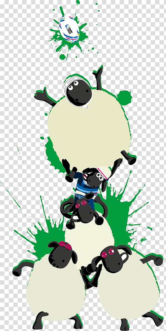 2015 Rugby World Cup Cartoon Canidae , Shaun The Sheep Season 5 transparent background PNG clipart