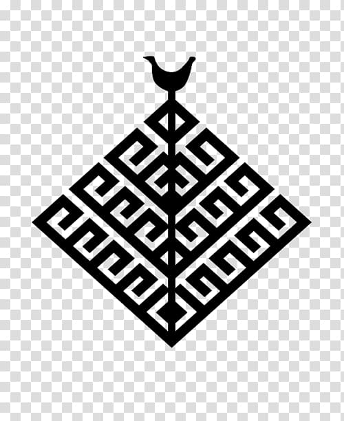 diamond black logo, Yggdrasil World tree Symbol Norse mythology Tree of life, symbol transparent background PNG clipart