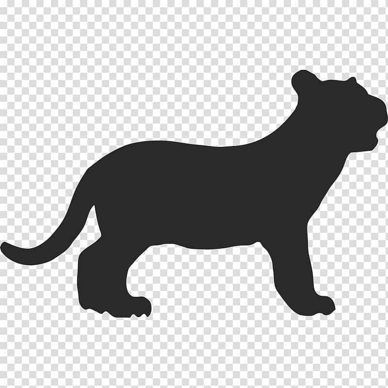 Silhouette Leopard Tiger, Silhouette transparent background PNG clipart