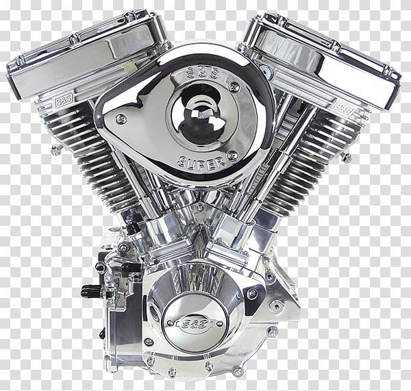 Harley-Davidson Evolution engine S&S Cycle Motorcycle, engine transparent background PNG clipart