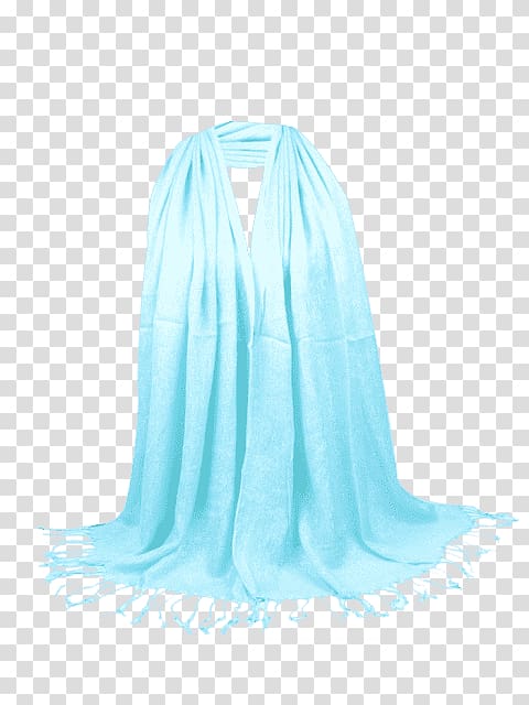 Silk Neck Stole, Blue scarf transparent background PNG clipart