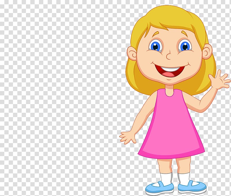 Boy Girl , Hello yellow cartoon girl transparent background PNG clipart