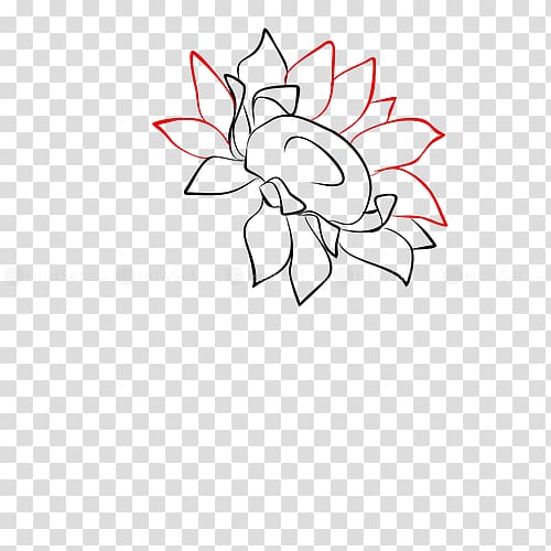 Floral design /m/02csf Drawing Line art Petal, Sunflower draw transparent background PNG clipart