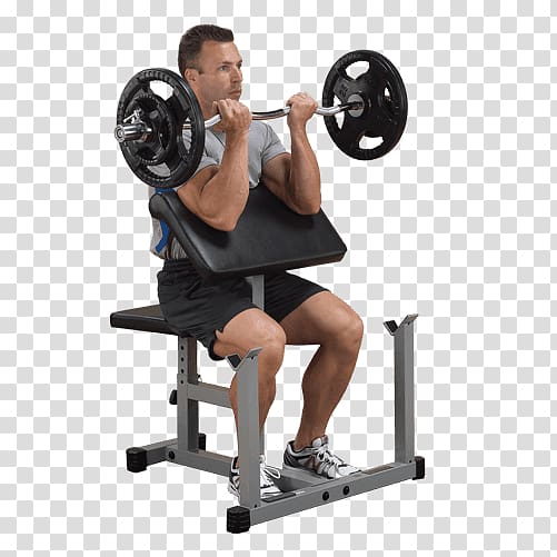 Bench Biceps curl Exercise Leg extension Fitness Centre, Panca Scott transparent background PNG clipart