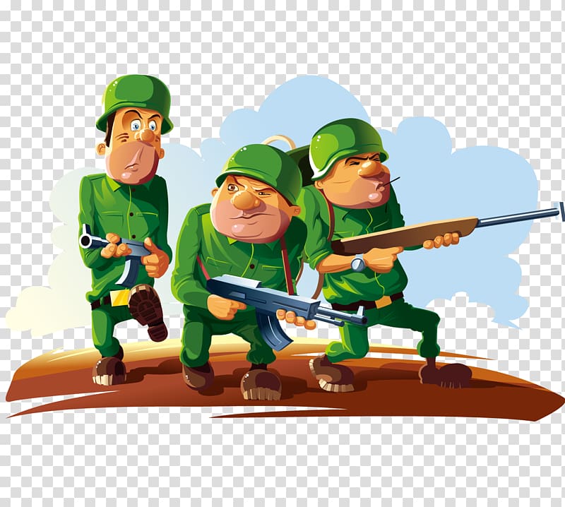 Soldier Cartoon Marching , Carry the soldier transparent background PNG