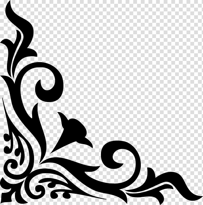 Black and white Alpana , design transparent background PNG clipart