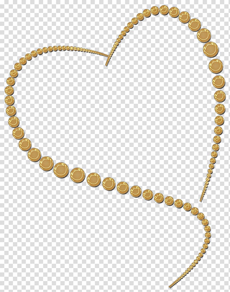Gold Heart Jewellery Necklace , GOLD HEART transparent background PNG clipart