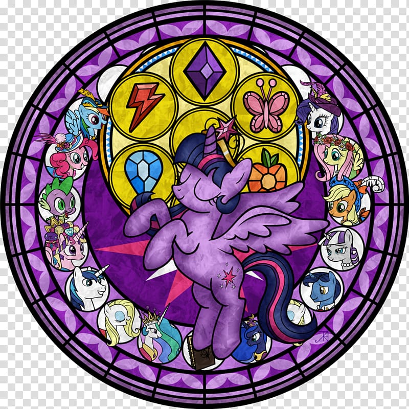 Twilight Sparkle Window Princess Luna Stained glass Sunset Shimmer, window transparent background PNG clipart