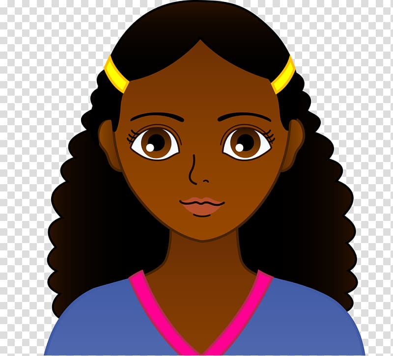African American Girl Woman , girl cartoon transparent background PNG clipart