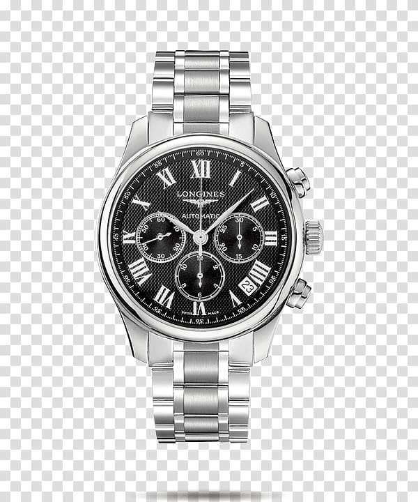 Omega Speedmaster Longines Automatic watch Chronograph, Longines watch metal transparent background PNG clipart