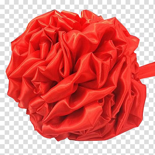 Red Garden roses Flower Silk Textile, Red ribbons tied bouquet transparent background PNG clipart