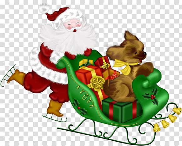 Santa Claus Reindeer Ded Moroz Christmas ornament Snegurochka, Santa\'s Slay transparent background PNG clipart