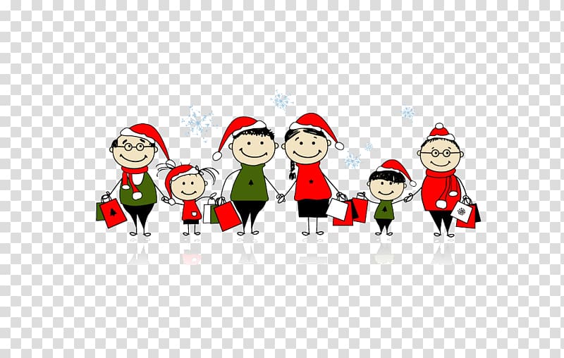 Santa Claus Christmas Family , Creative Christmas transparent background PNG clipart