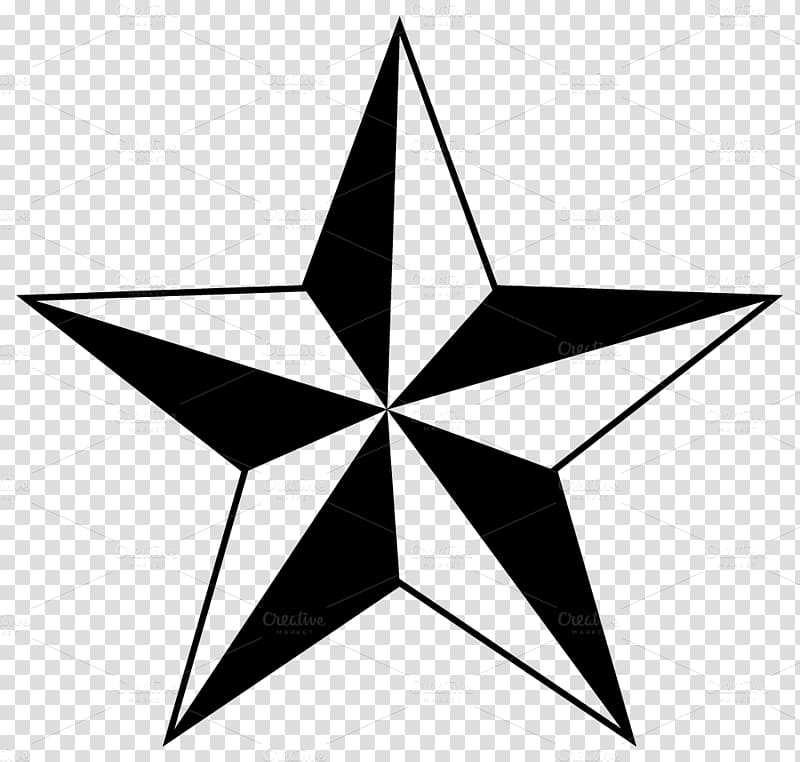 Nautical star Tattoo Open, creative illustrations transparent background PNG clipart