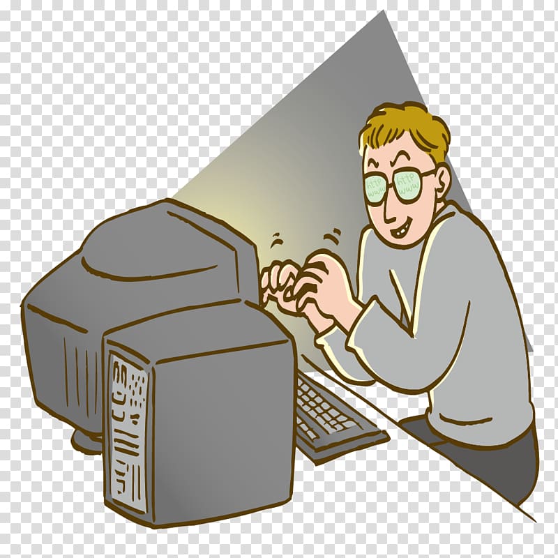 Computer Desktop environment Cartoon, Computer wretched men transparent background PNG clipart