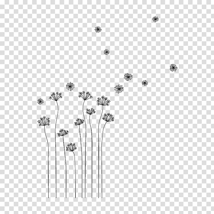 Common Dandelion Drawing Phonograph record Flower Motif, product transparent background PNG clipart