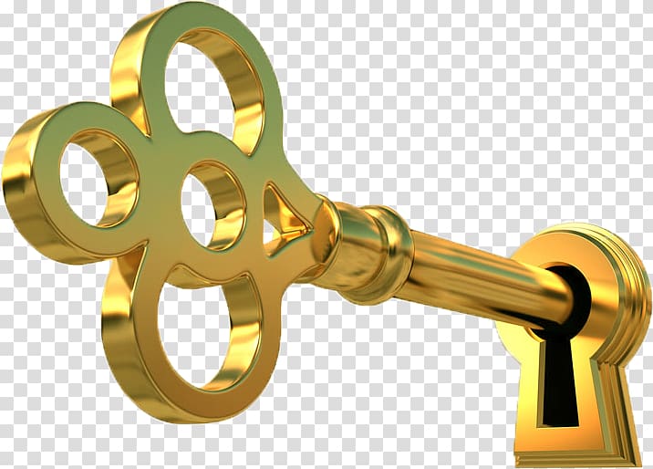 gold-colored skeleton key , Security token Communication Key Organization Locksmith, The golden key to unlock transparent background PNG clipart