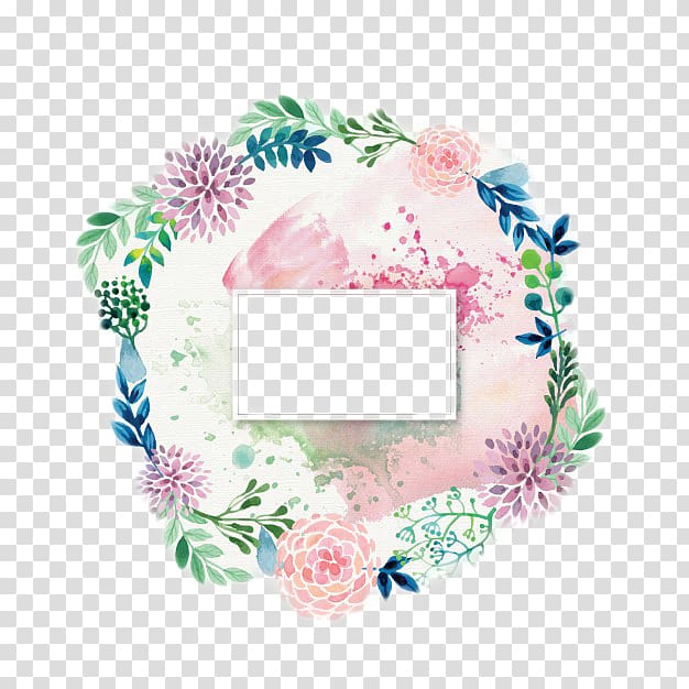 Floral design Wreath Flower Watercolor painting, flower transparent background PNG clipart