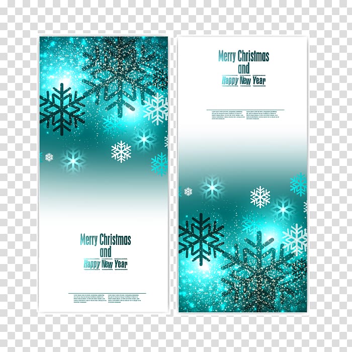 Christmas New Year Snowflake Illustration, snow banners transparent background PNG clipart