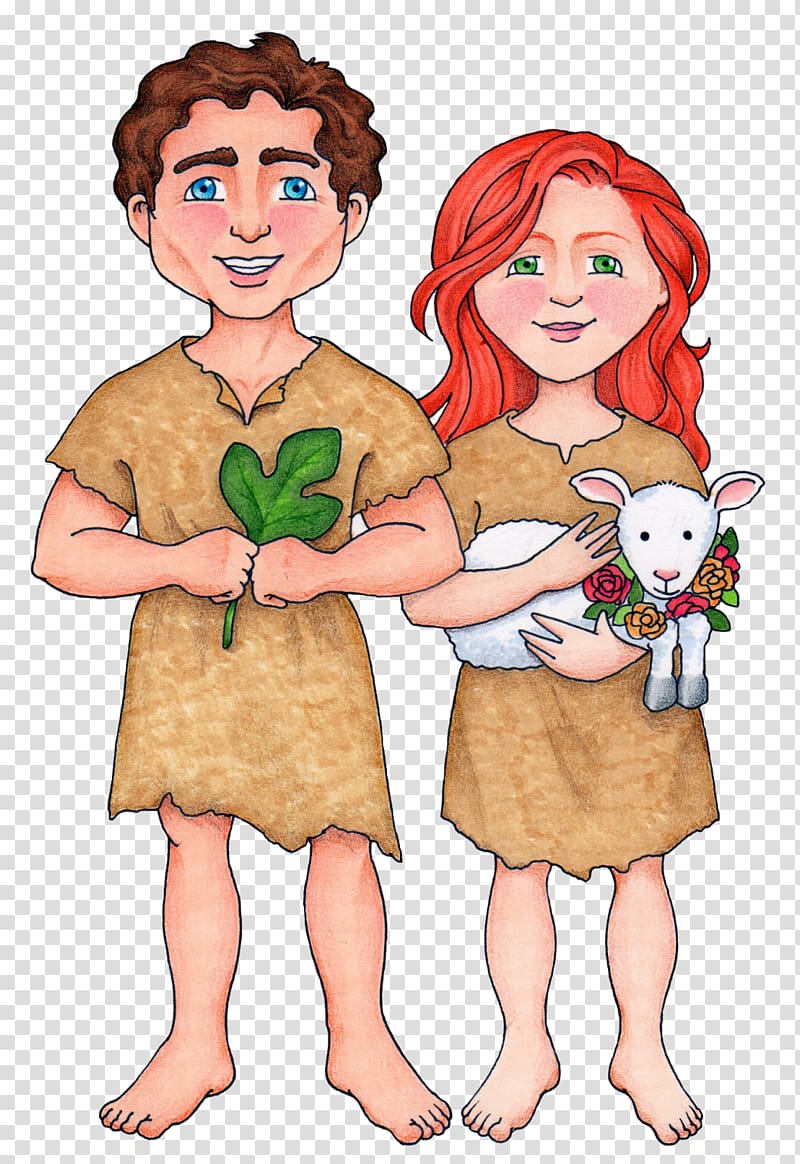 Adam and Eve Adam and Eve , couple cartoon transparent background PNG clipart