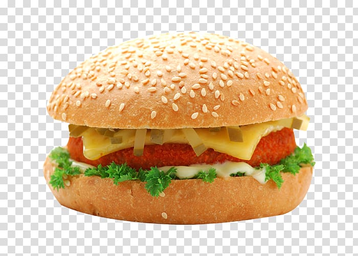 Aloo tikki Cheeseburger Hamburger French fries Pizza, fish burger transparent background PNG clipart