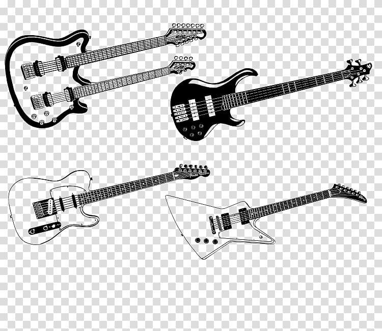 Acoustic-electric guitar, design transparent background PNG clipart