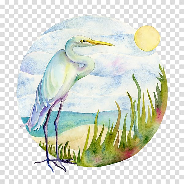 Heron Painting Bird Art Egret, amy transparent background PNG clipart