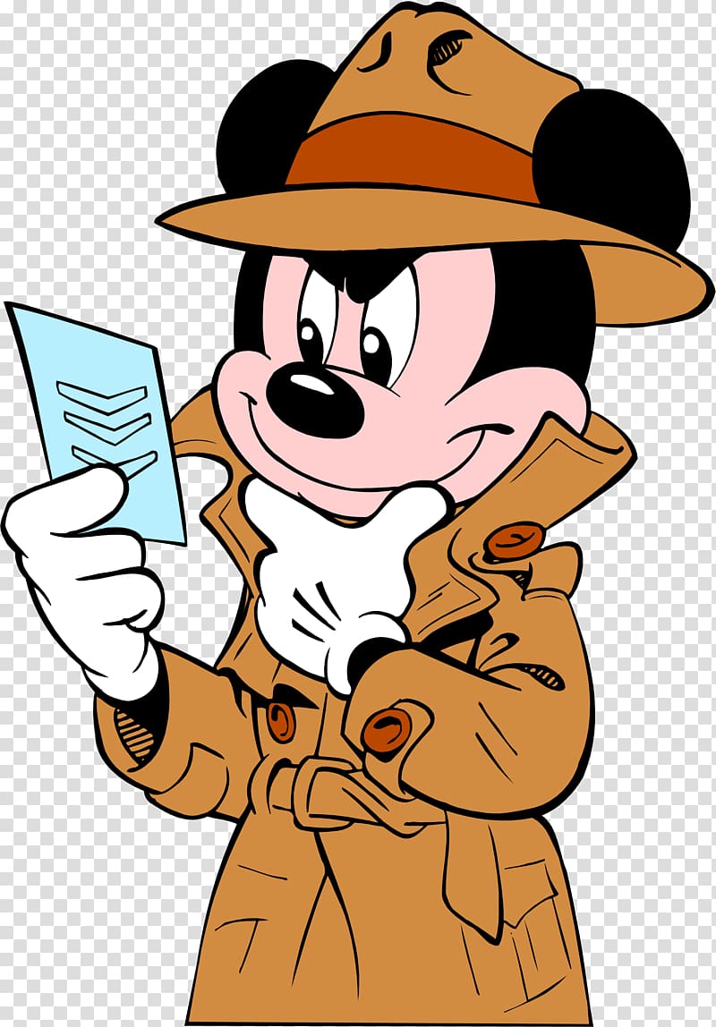 Mickey Mouse The Purloined Letter Sherlock Holmes , detective transparent background PNG clipart