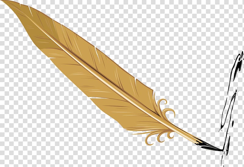 Feather, Feather decorative design transparent background PNG clipart