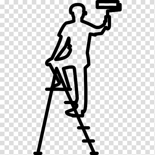 House painter and decorator Painting Paint Rollers, ladders transparent background PNG clipart