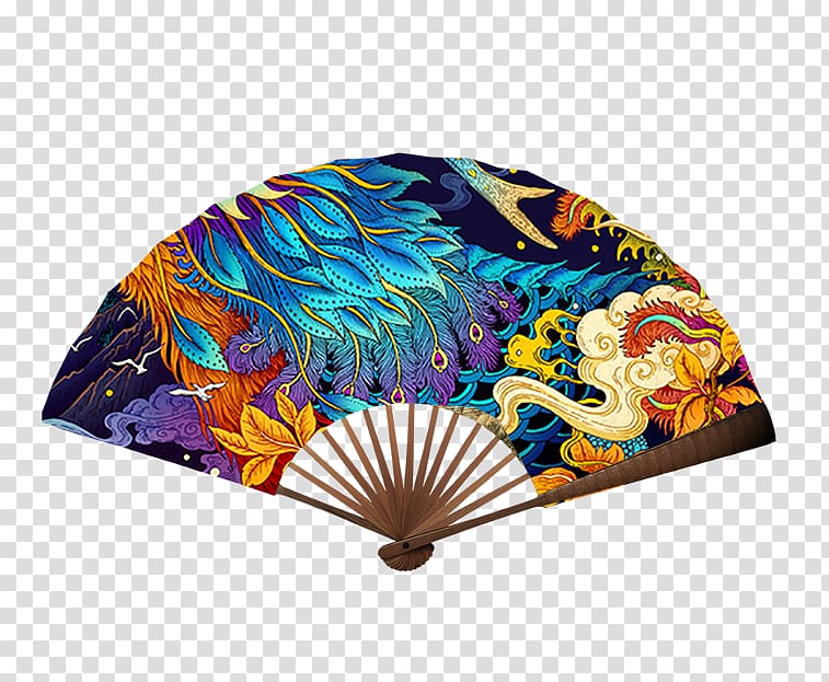 Hand fan Adobe Illustrator, Chinese fan sub transparent background PNG clipart