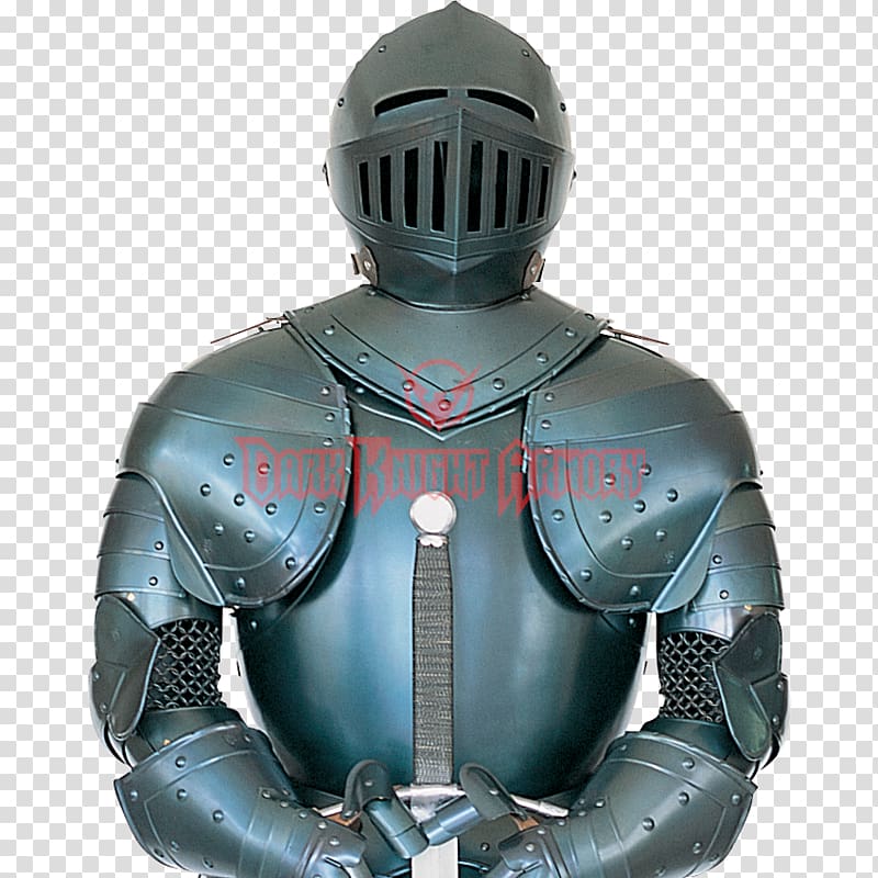 Plate armour Middle Ages Knight Components of medieval armour, Knight transparent background PNG clipart