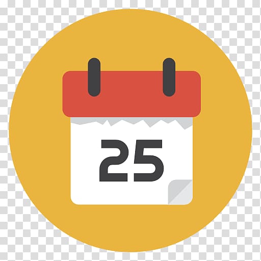 25 calendar , area text brand yellow, Calendar transparent background PNG clipart