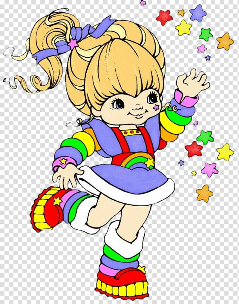 Animated cartoon Child Rainbow Love, Rainbow brite transparent background PNG clipart