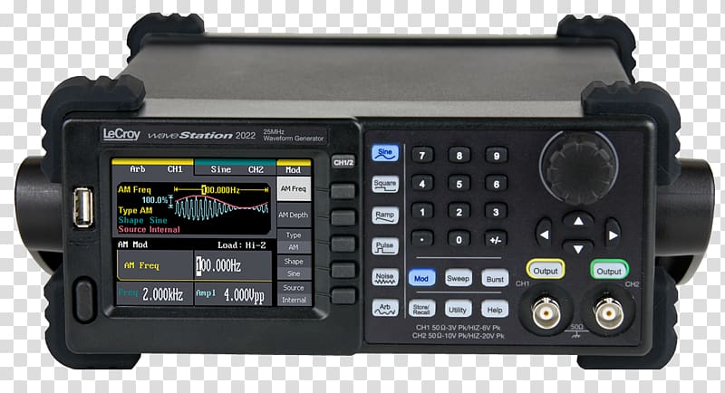 Electronics Teledyne LeCroy Function generator Arbitrary waveform generator Electronic test equipment, others transparent background PNG clipart